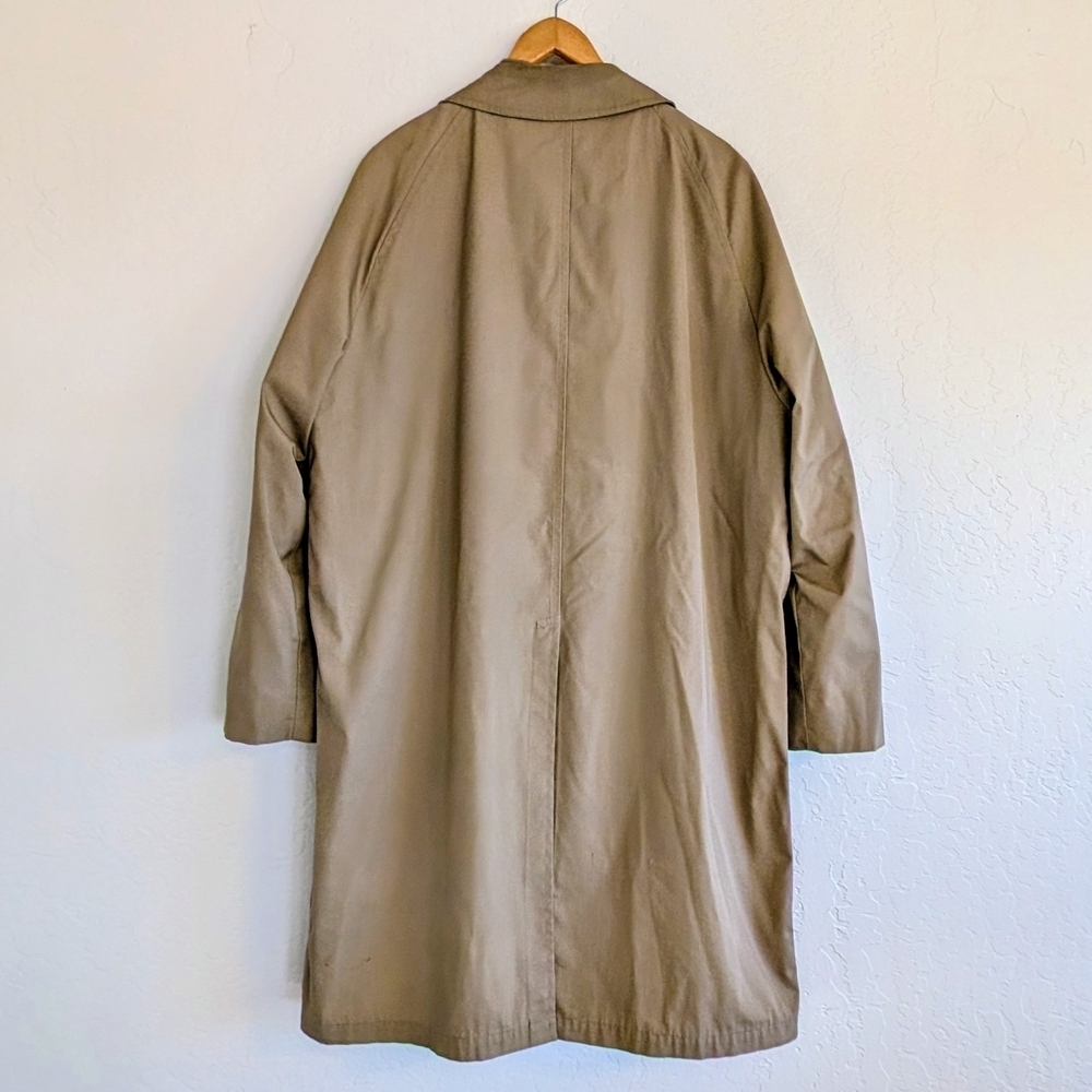 VTG London Fog Maincoats Tan Trench Coat Classic Tailored Overcoat Raincoat - Picture 6 of 16